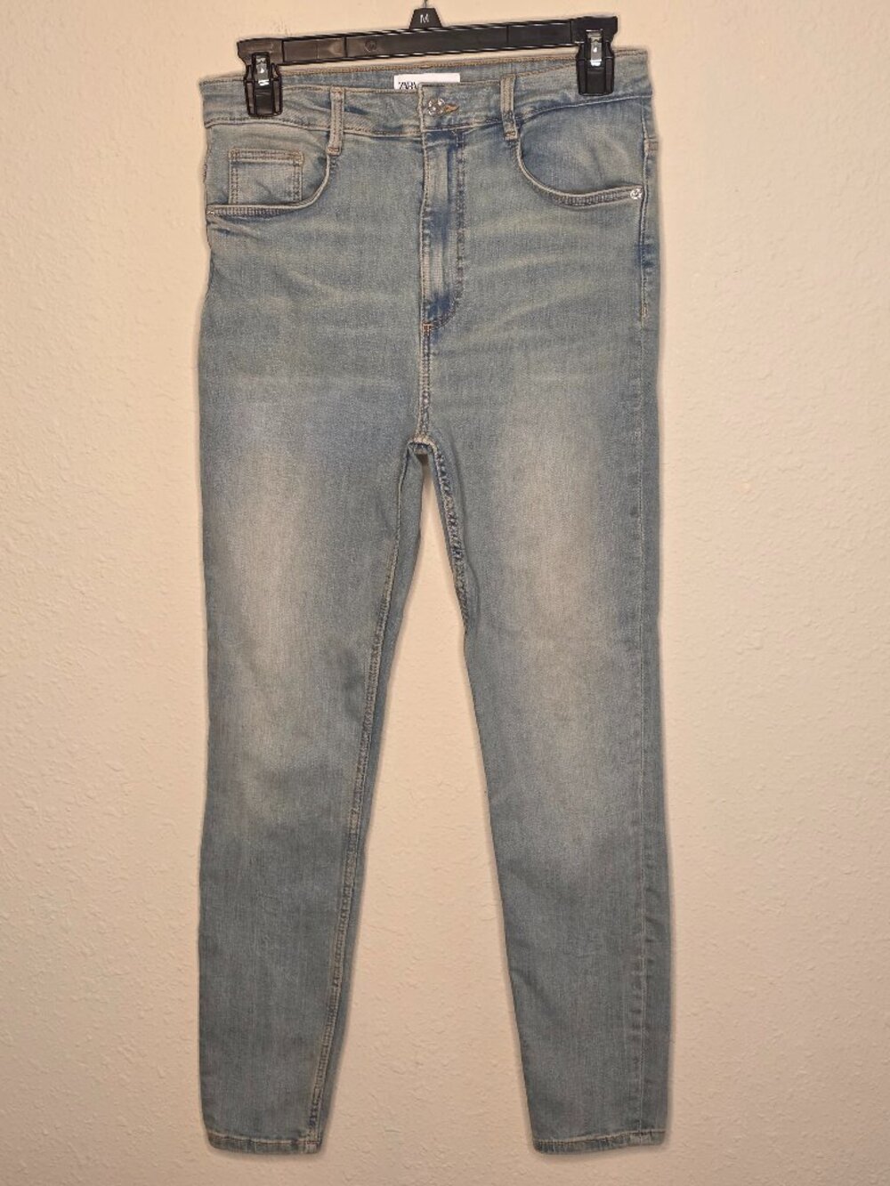 Zara High Rise, Acid Wash Denim Jeans, Size 8